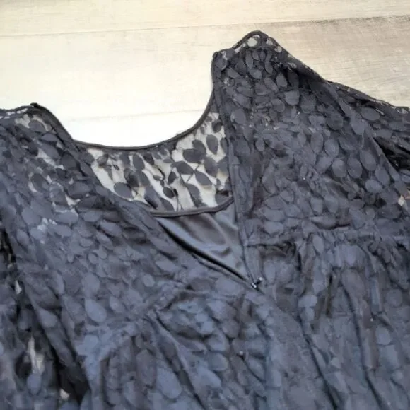 NWOT Torrid Lace Dress Womens Size 20 Black Goth Long Sleeve Knee Length - Picture 9 of 9